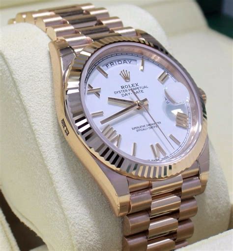 rolex presidential gold white roman dial|the rolex president.